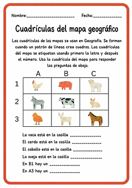 Cuadrículas del mapa geográfico